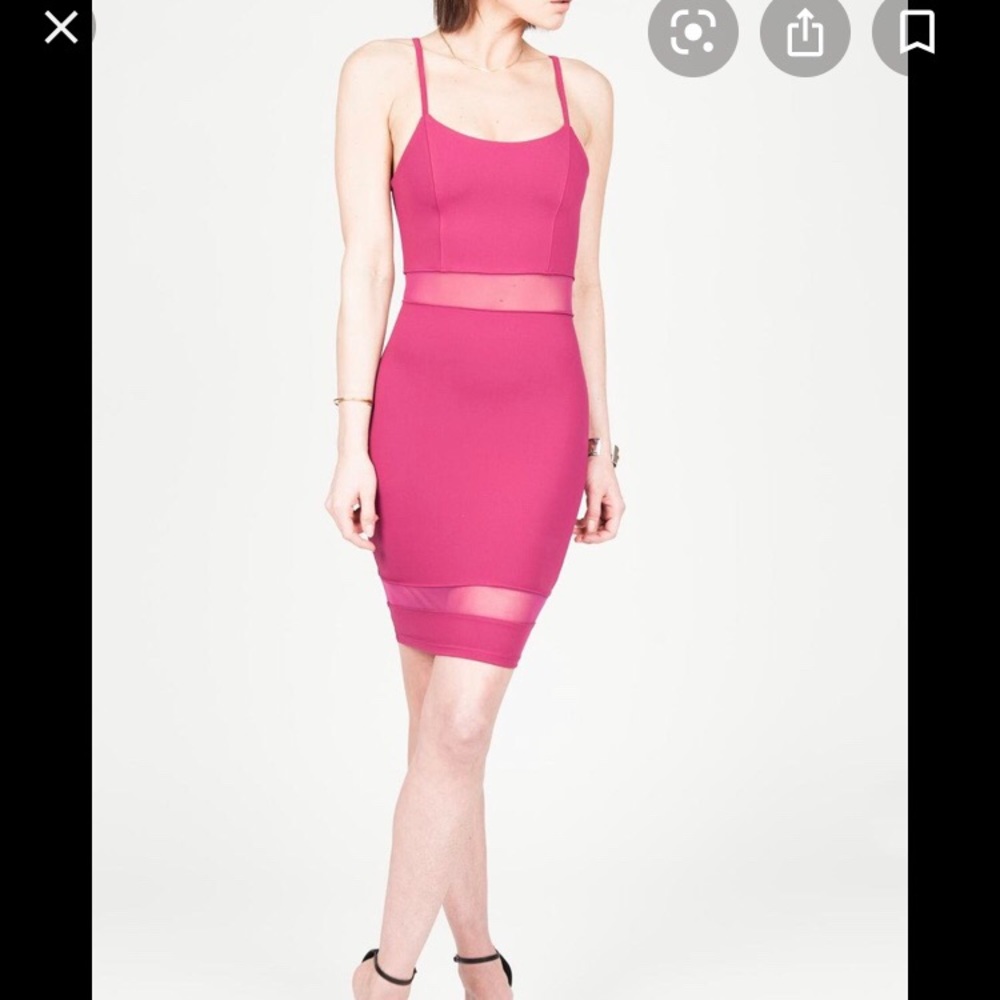 Donna Mizani magenta bodycon dress